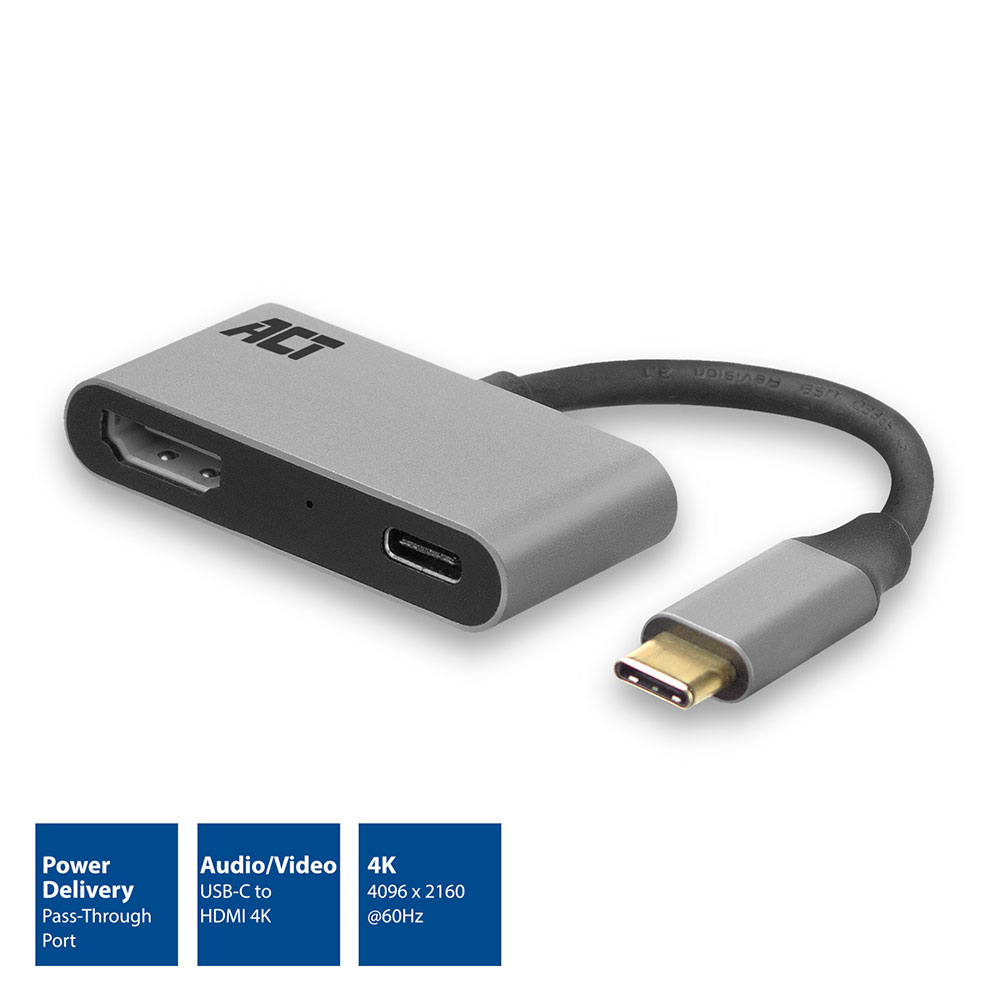 Act Ac Usb C Naar Hdmi Adapter En Pd Pass Through Ac Kopen