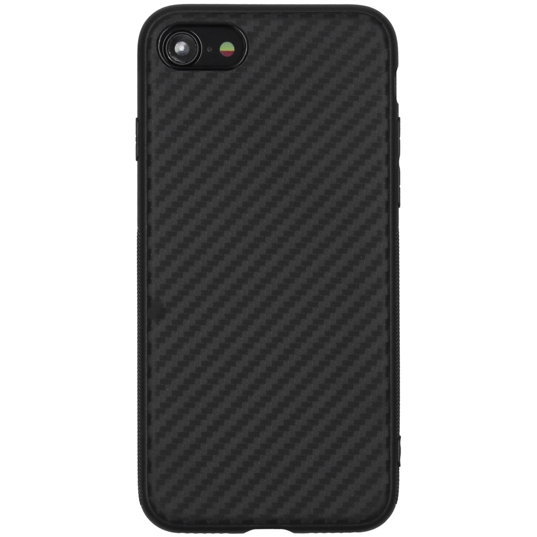 Carbon Softcase Backcover iPhone SE (2020) 8 / 7 - Zwart - Zwart / Black (8G39355201) kopen » Centralpoint
