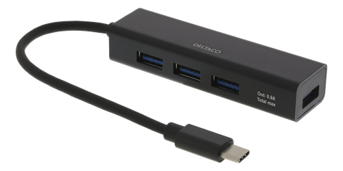 Deltaco Usb C 4 5 W 0 9 A 5 Gbps 260 X 24 X 15 Mm 39 G Usbc Hub12 Kopen Centralpoint