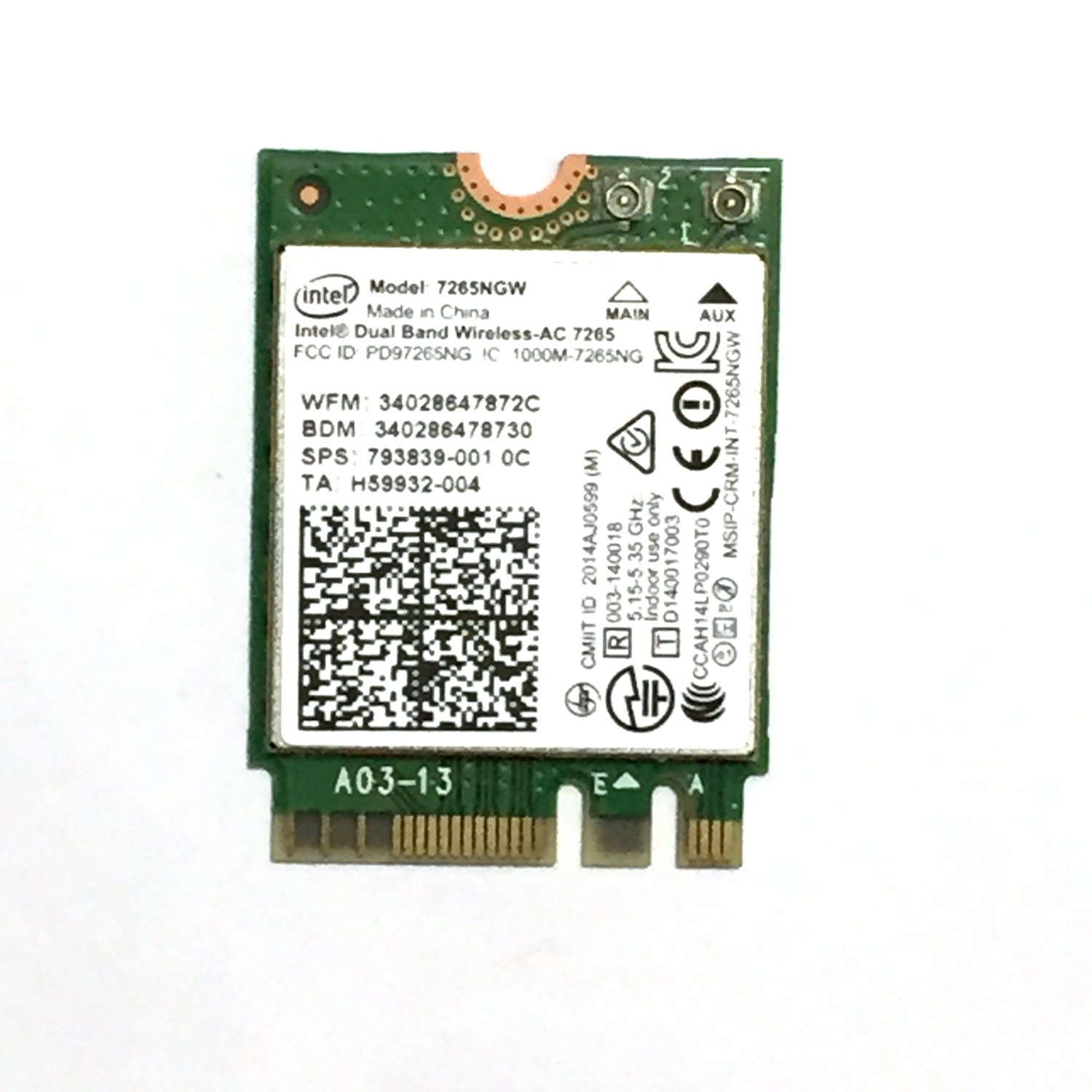 Intel Dual Band Wireless-AC 7265 - M.2 Card (7265.NGWG.W) kopen ...