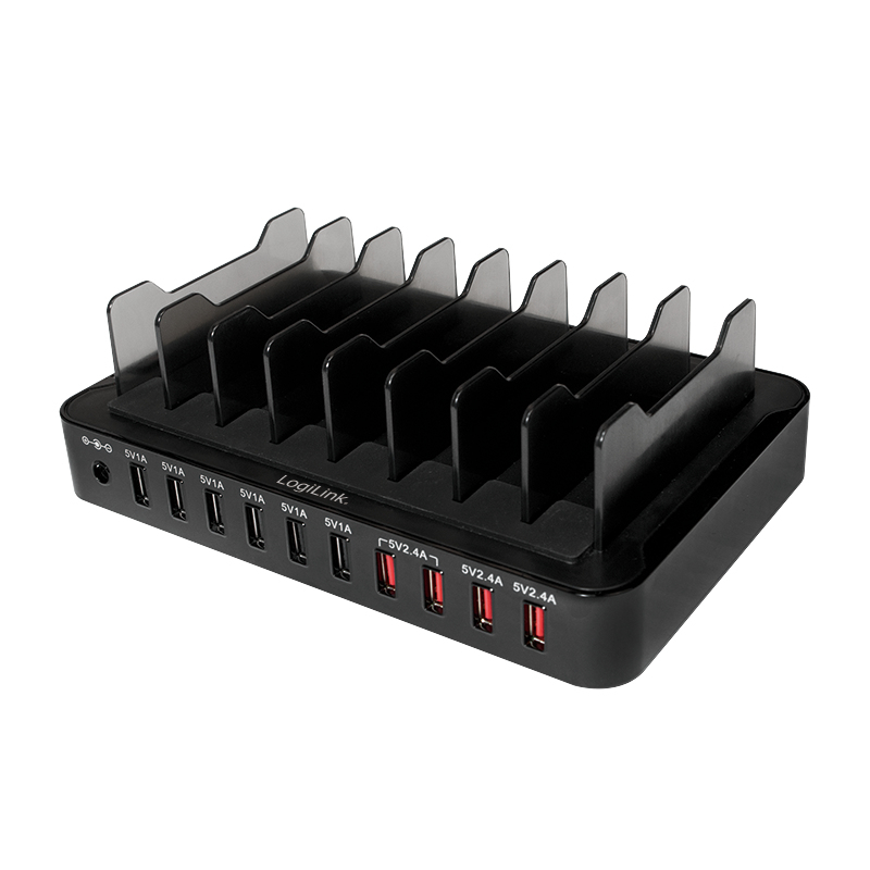 LogiLink USB table charger, 10 Port, 66W (PA0141) kopen » Centralpoint