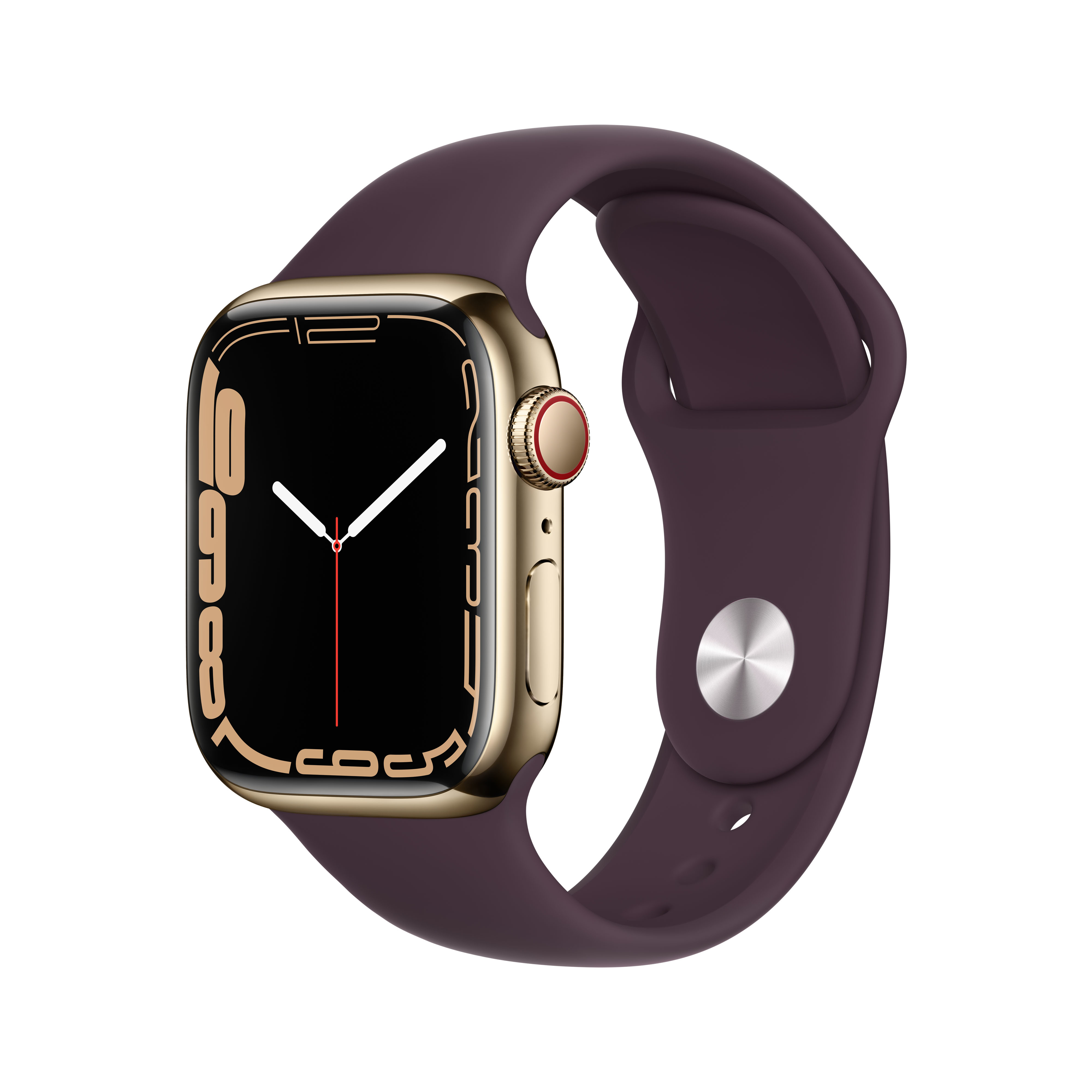 Apple Watch Series 7 (2021) GPS + Cellular 41mm Gold Dark Cherry  (MKHY3NF/A) kopen » Centralpoint