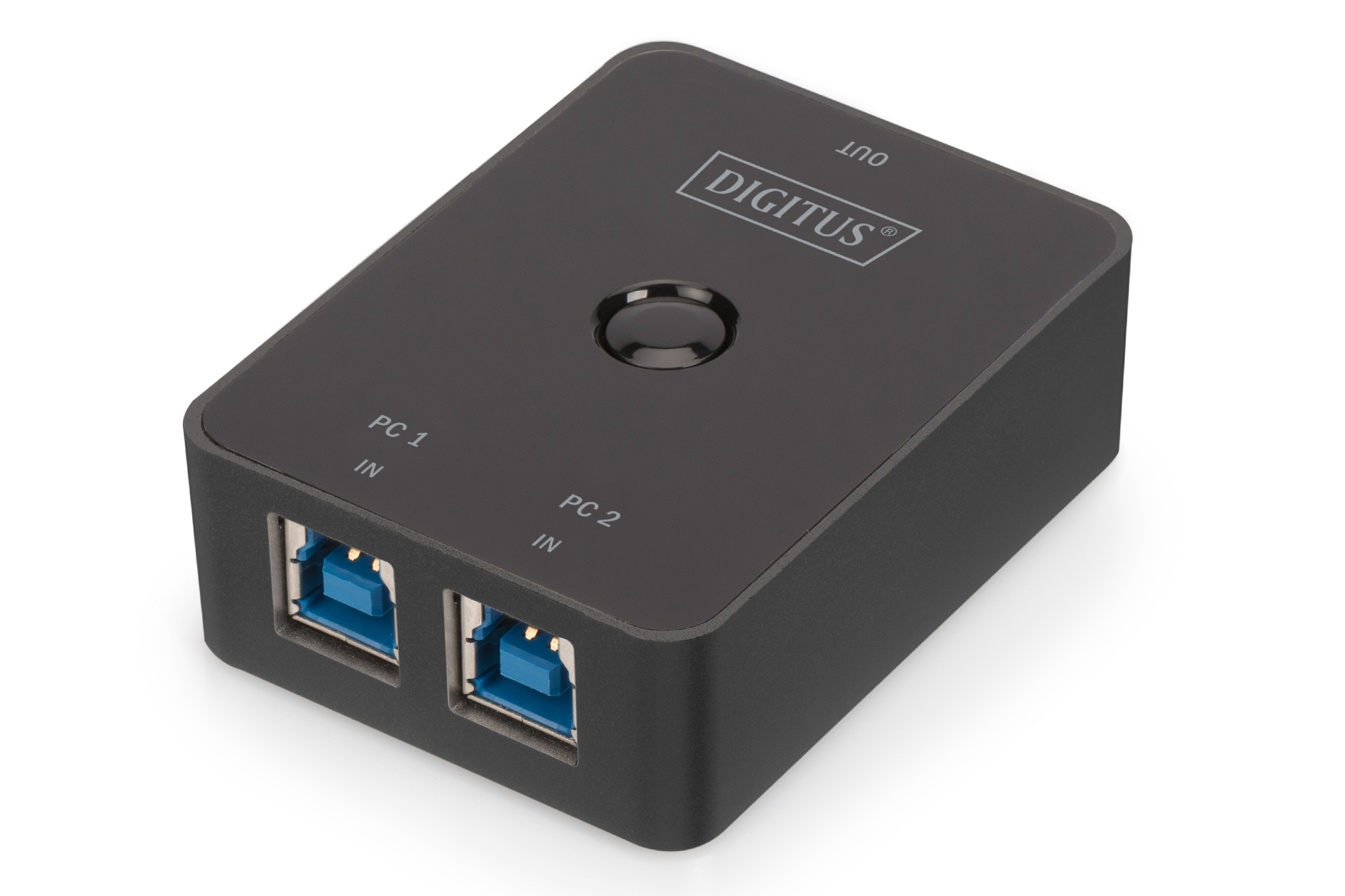 Digitus USB 3.0 Sharing Switch 2 PCs 1 device, Button Control, self