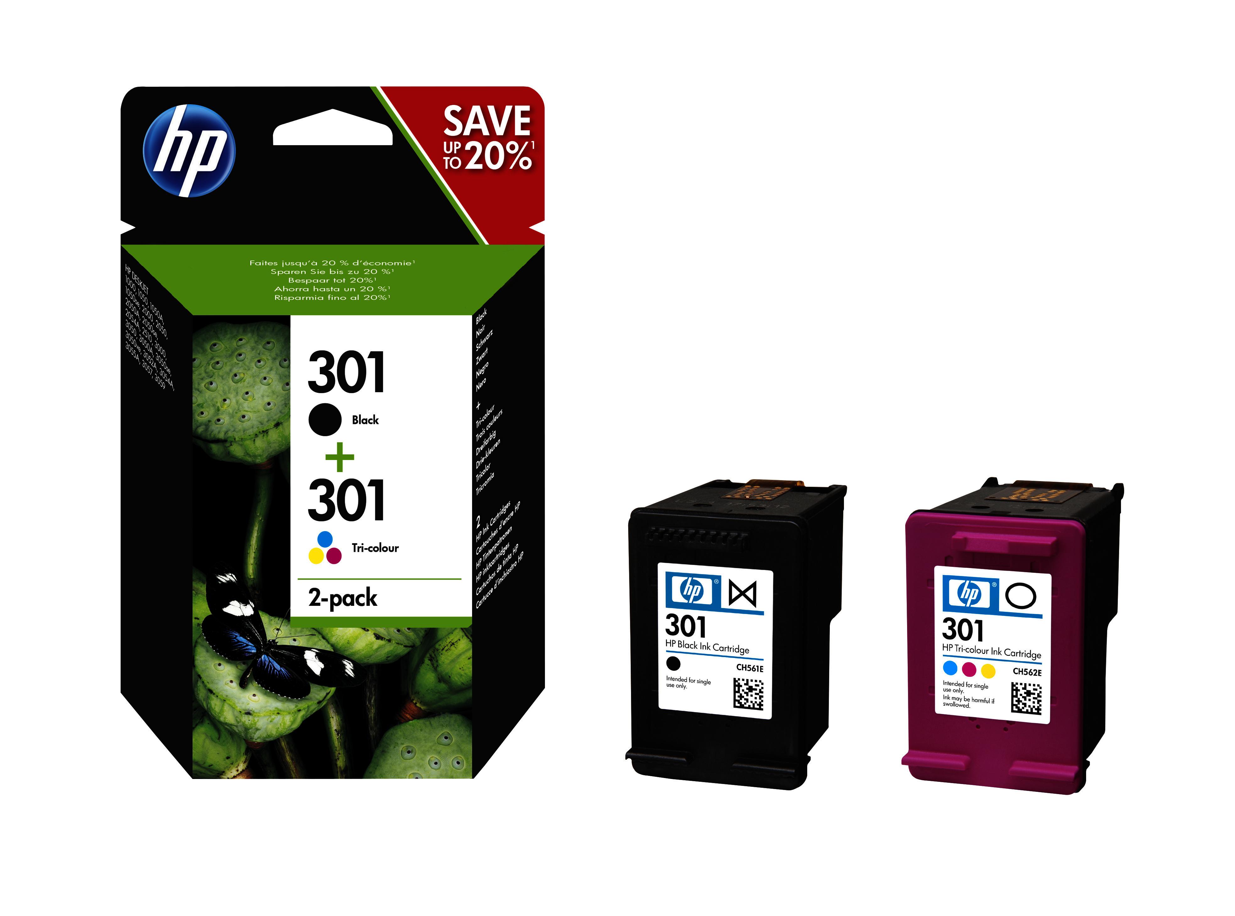 Ik zie je morgen rechtop uitslag HP 301 2-pack kleur o.a. voor DeskJet 1050 All-in-One printer serie  (N9J72AE) kopen » Centralpoint