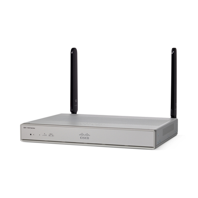 Cisco C1117-4P - WAN (1x GE/SFP combo, 1x VA-DSL (Annex A)), LAN (4x GE), USB 3.0 AUX/console Router - Zilver
