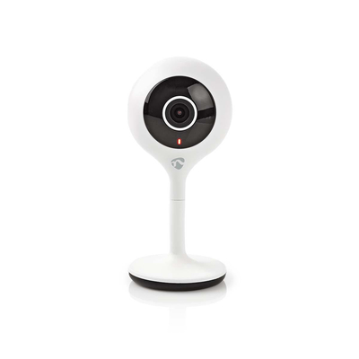 Nedis Wi-Fi smart IP-camera, HD 720p Beveiligingscamera - Zwart, Wit