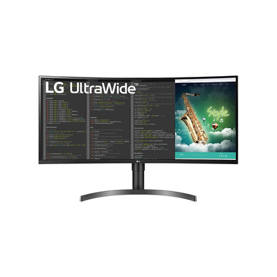 LG UltraWide 35" UWQHD VA Curved Monitor - Zwart