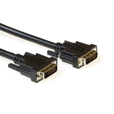 ACT DVI-D Dual Link connection cable male-male 2 m DVI kabel - Zwart