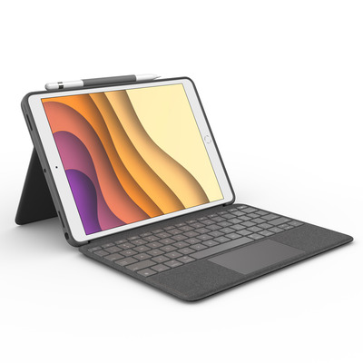 Logitech Combo Touch - QWERTY Mobile device keyboard - Grijs