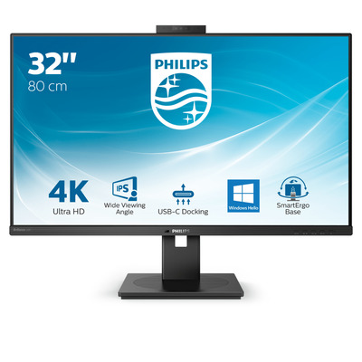 Philips P-Line 31.5" 4K UHD met USB-C-dock Monitor - Zwart