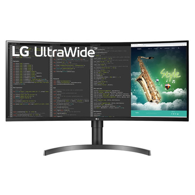 LG UltraWide 35'' QHD HDR VA Curved Monitor - Zwart