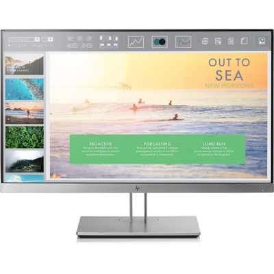 HP EliteDisplay E233 Monitor - Zwart, zilver