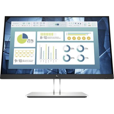 HP E-Series E22 G4 Monitor - Zwart,Zilver