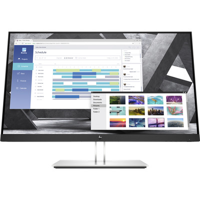 HP E27q G4 Monitor - Zwart,Zilver