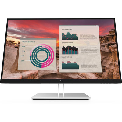 HP E27u G4 QHD USB-C Monitor - Zwart, Zilver