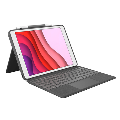 Logitech Combo Touch - QWERTY Mobile device keyboard - Grafiet