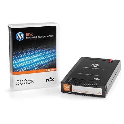 Hewlett Packard Enterprise HP RDX 500GB Removable Disk Cartridge Datatape - Zwart