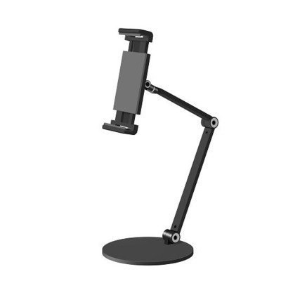 Ergoline tabletstandaard met ronde voet - zwart Houder