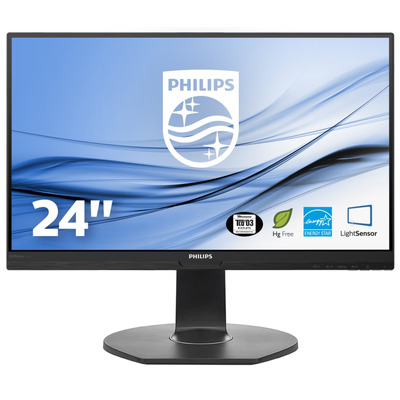 Philips B-Line 24" FHD met USB-C dock Monitor - Zwart