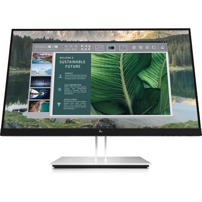 HP EliteDisplay E24u G4 FHD USB-C Monitor - Zwart,Zilver