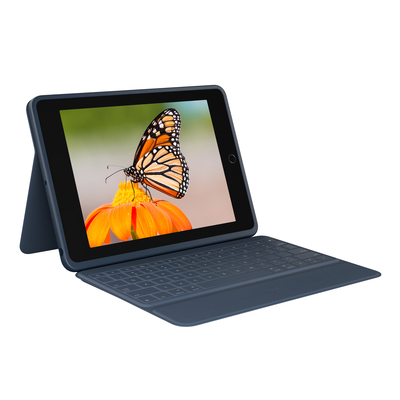 Logitech Rugged Combo 3 - QZERTY Mobile device keyboard - Blauw