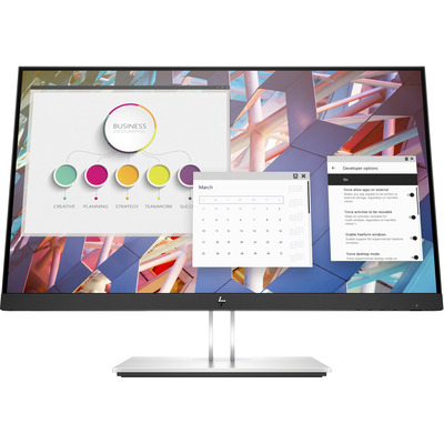 HP EliteDisplay E24 G4 23.8" FHD Monitor - Zwart, Zilver