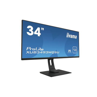 Iiyama ProLite XUB3493WQSU-B1, 34", 3440x1440, ADS-IPS, 21:9, 4ms, HDMI, DP, USB, HDCP, RMS 2x 5 W, 817x415x230 .....