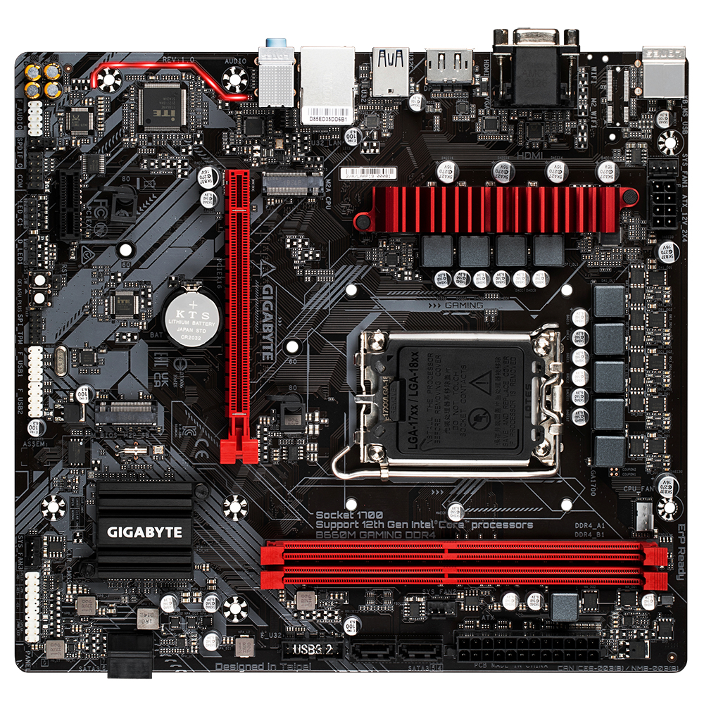 Gigabyte Intel B660, LGA1700, 2 x DDR4, HDMI, DP, VGA, 2.5G LAN, M.2 ...