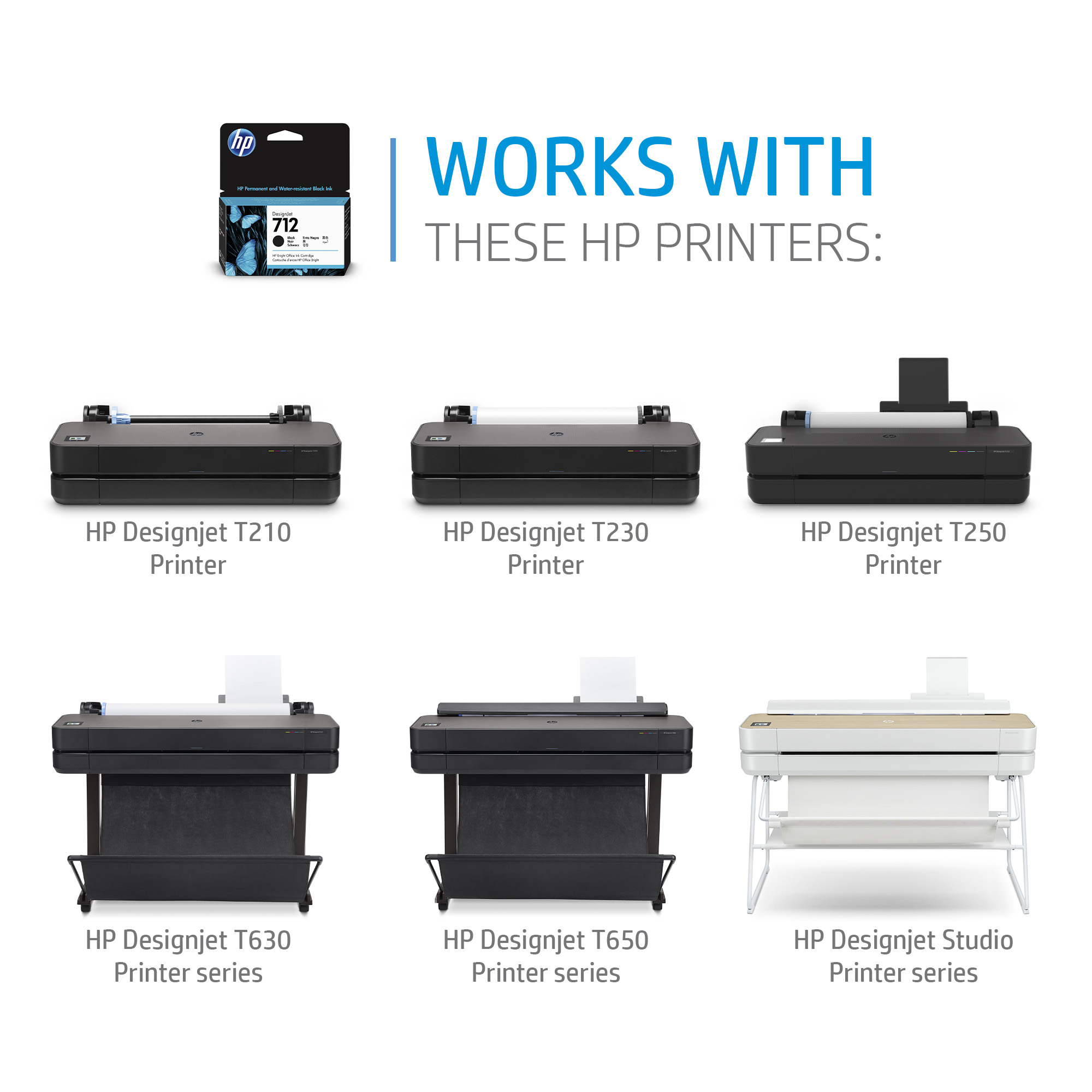 HP 712 38 ml inktcartridge voor DesignJet, zwart (3ED70A) kopen »  Centralpoint