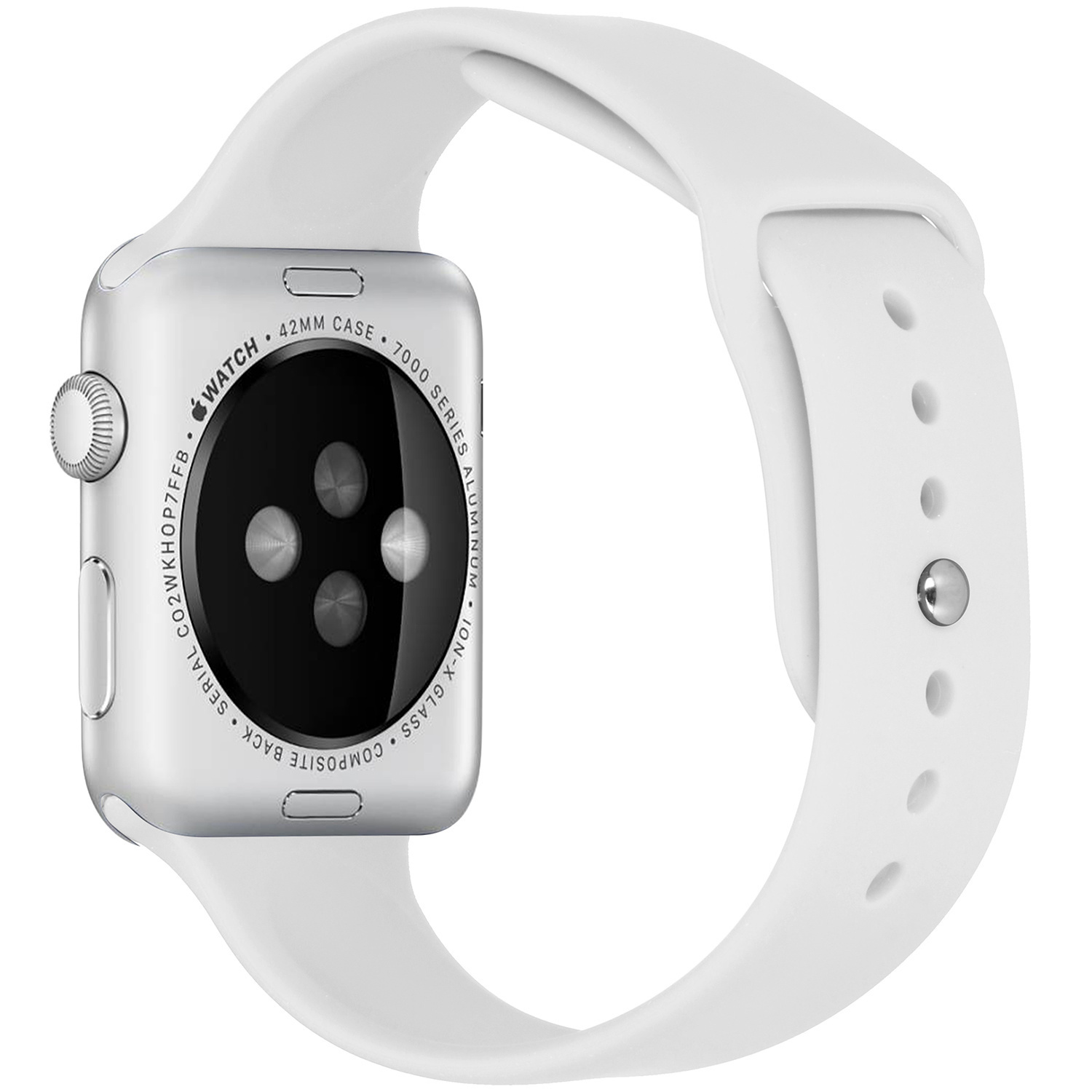 imoshion Siliconen bandje Apple Watch Series 1 t/m 6 / SE - 38/40mm - Wit /  White (AWA4012287902) kopen » Centralpoint