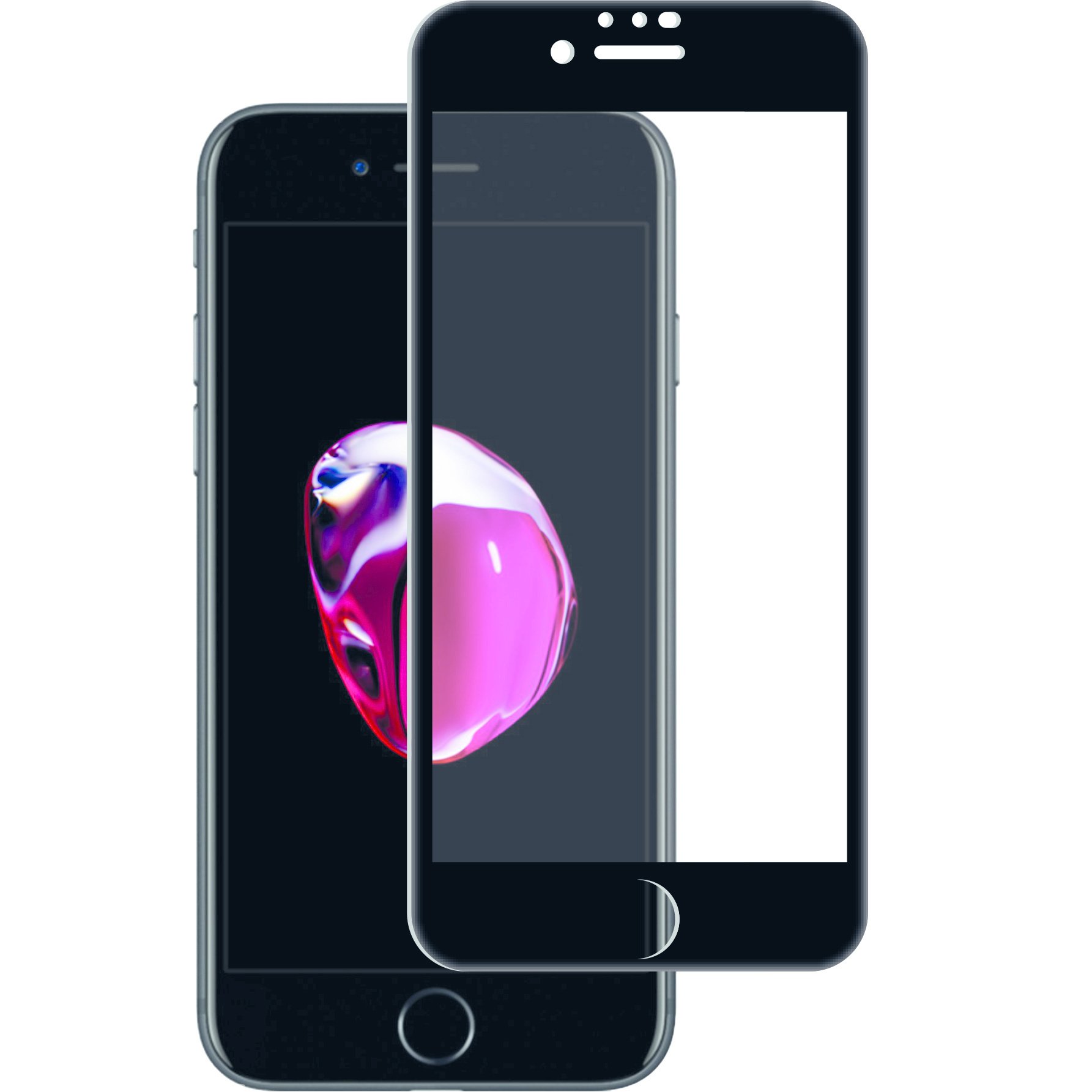 Selencia Gehard Glas Premium Screenprotector iPhone 8 / 7 / 6s / 6 - / Black (7G36376001) kopen » Centralpoint