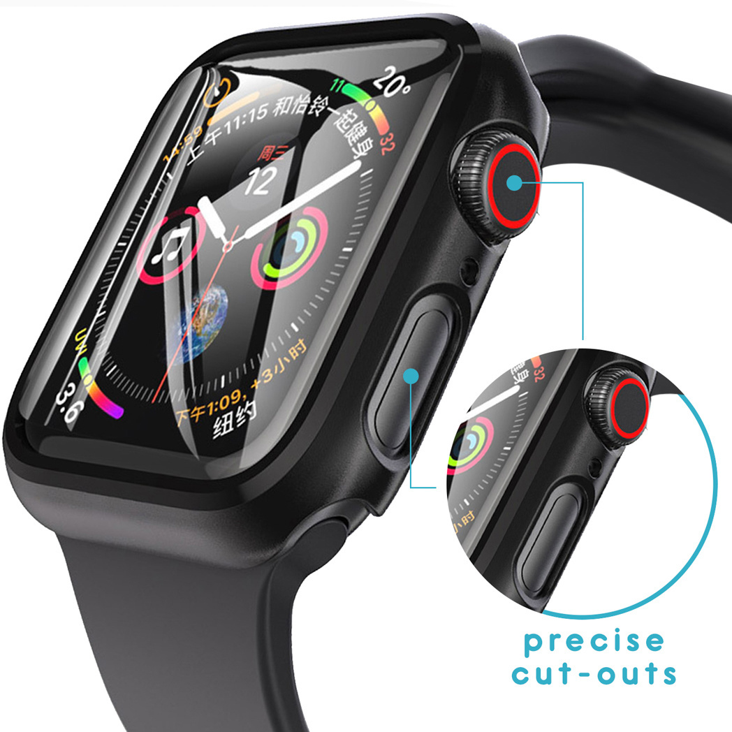 imoshion Hardcase + Screenprotector Apple Watch Serie 4-6 / SE 40 mm -  Zwart / Black (AWA4052140501) kopen » Centralpoint