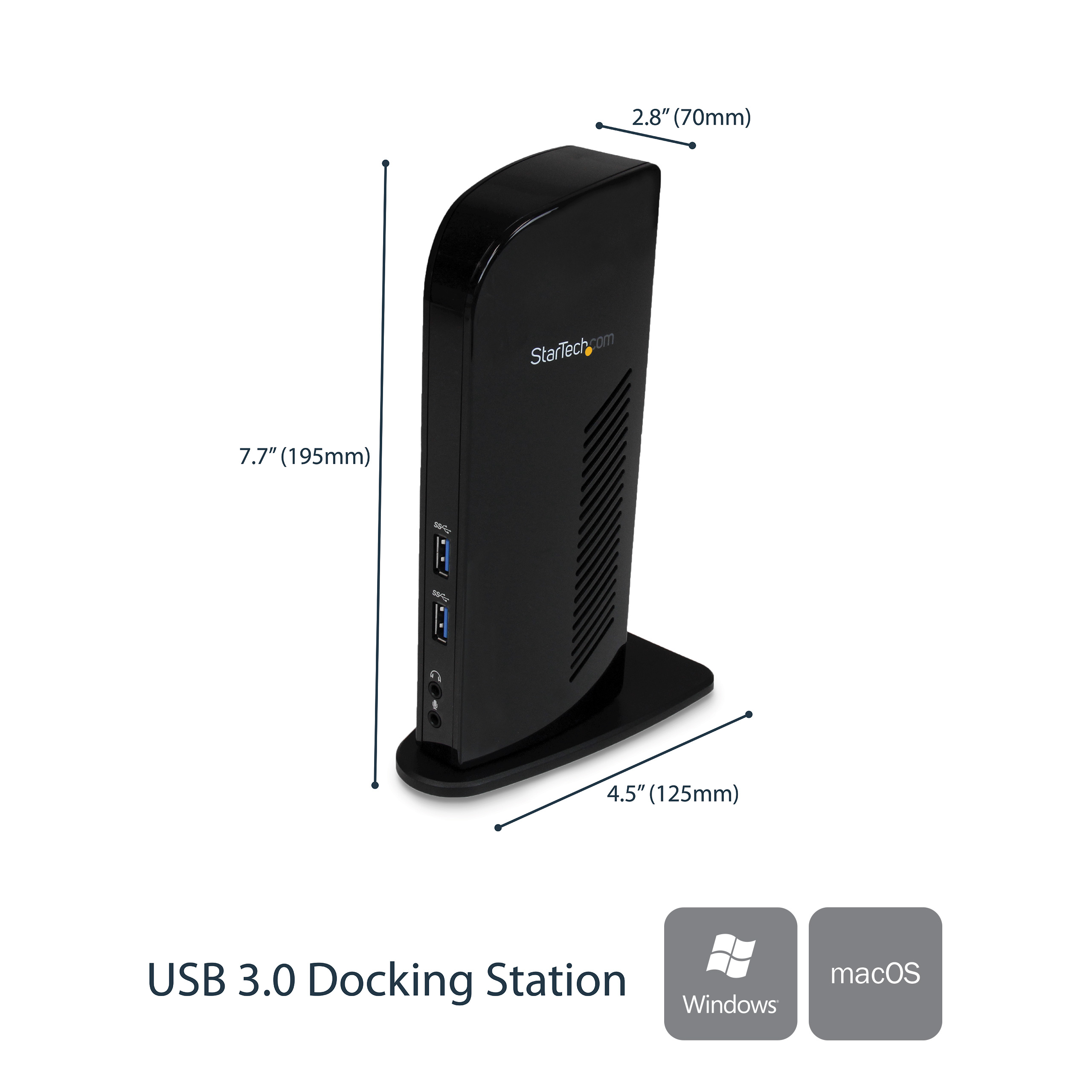 Dual monitor USB 3.0 docking station 