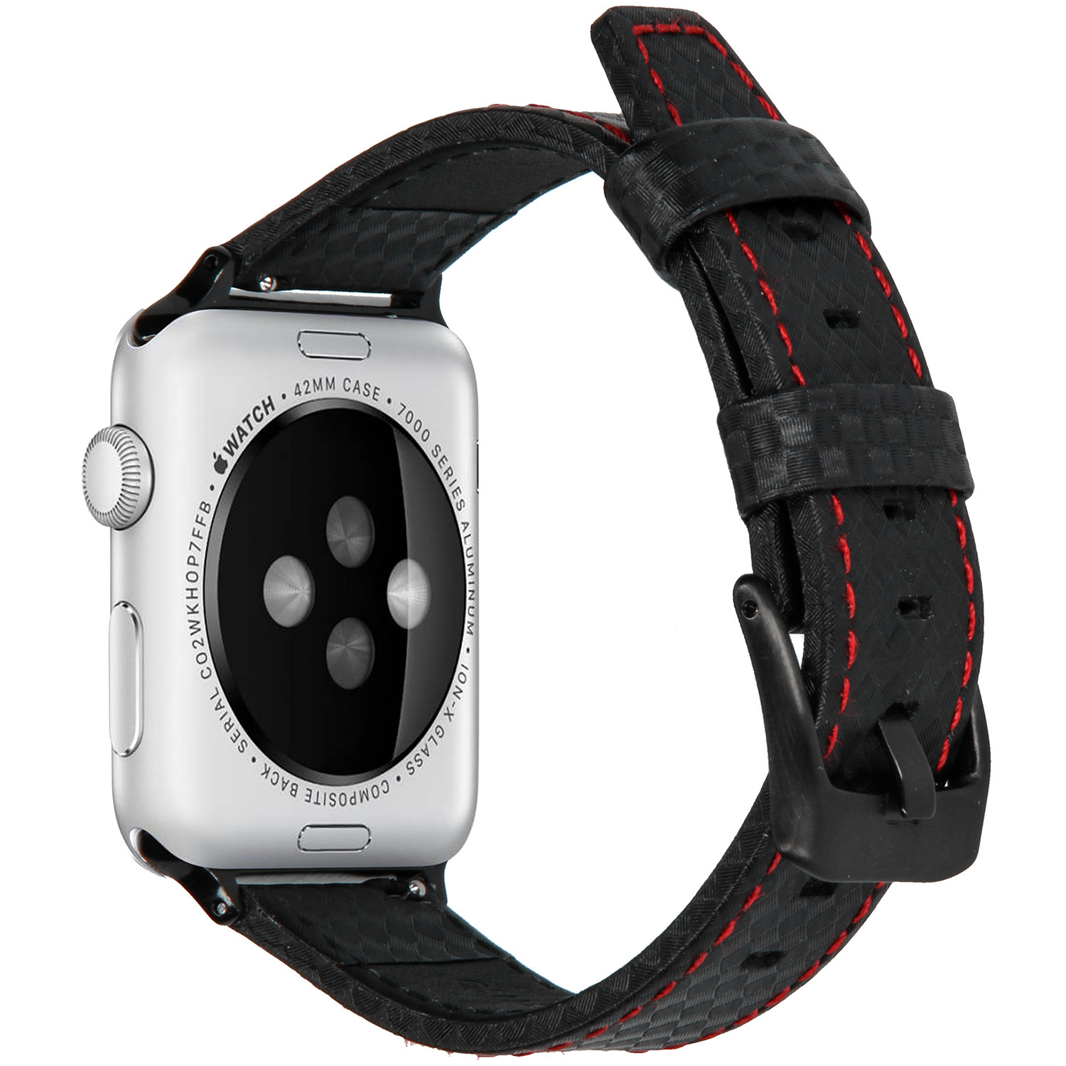 imoshion Carbon bandje Apple Watch Series 1 t/m 6 / SE - 42/44mm - Zwart /  Black (AWA4424543102) kopen » Centralpoint