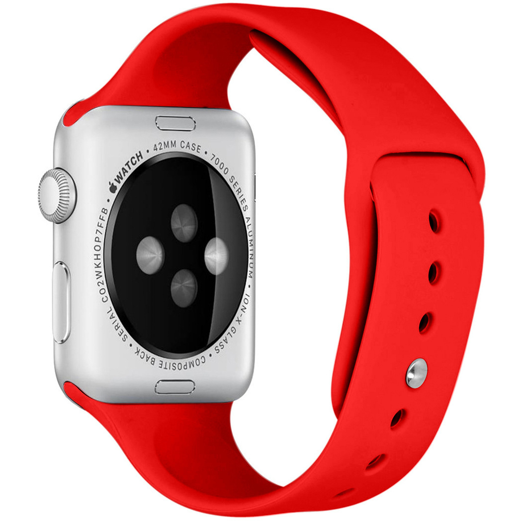 imoshion Siliconen bandje Apple Watch Series 1 t/m 6 / SE - 42/44mm - Rood  / Red (AWA4412280003) kopen » Centralpoint