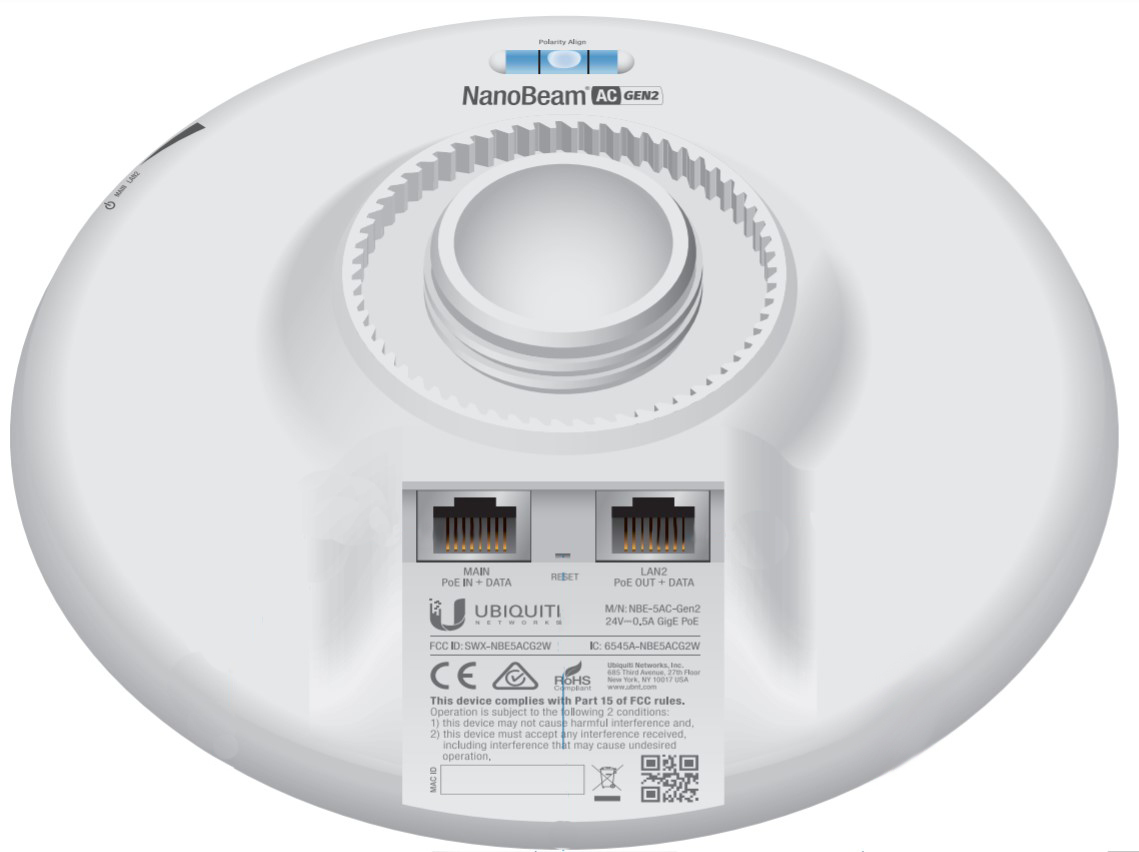 Ubiquiti Networks NanoBeam 5AC Gen2 19dBi (NBE5ACGEN2) kopen