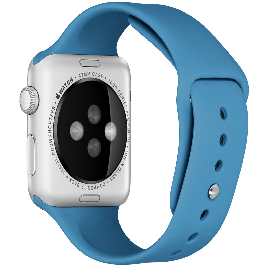 imoshion Siliconen bandje Apple Watch Series 1 t/m 6 / SE - 38/40mm - Blauw  / Blue (AWA40122879011) kopen » Centralpoint